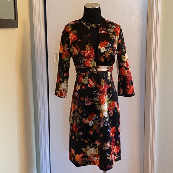 NWT Alexia Admor for Boston Proper Floral Dress S - Picture 1 of 5